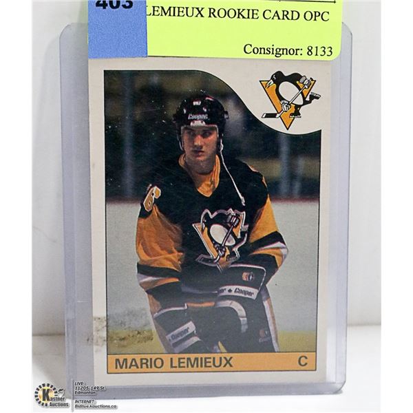 MARIO LEMIEUX ROOKIE CARD OPC
