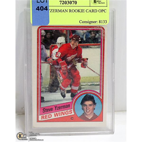 STEVE YZERMAN ROOKIE CARD OPC