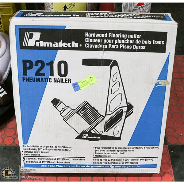 PNEUMATIC HARD WOOD FLOOR NAILER PRIMATECH (P210)