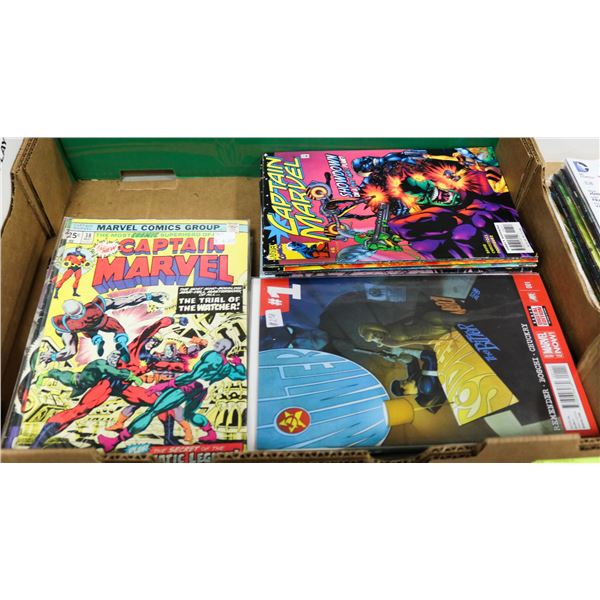 BOX OF CAPTAIN MARVEL COMICS