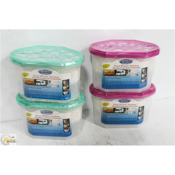 LOT OF 4 NEW MODERN HOME POWER MOISTURE ABSORBENT