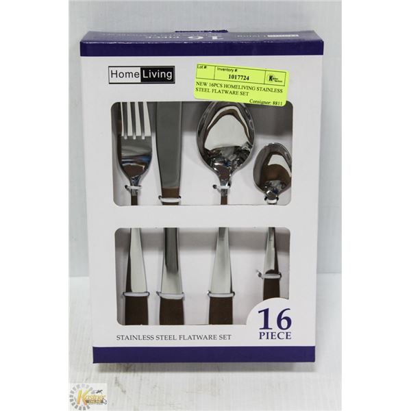 NEW 16PCS HOMELIVING STAINLESS STEEL FLATWARE SET