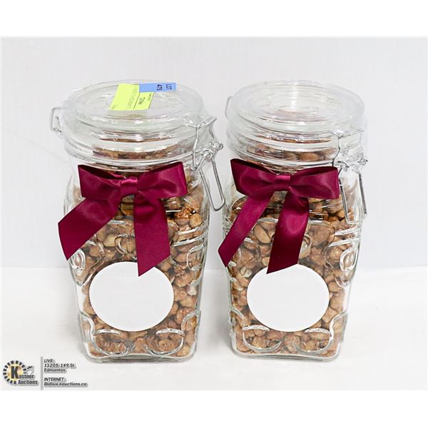 2 JARS OF CANDY COATED PEANUTS SEALED
