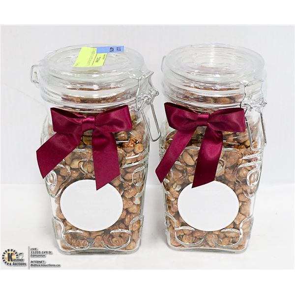 2 JARS OF CANDY COATED PEANUTS SEALED