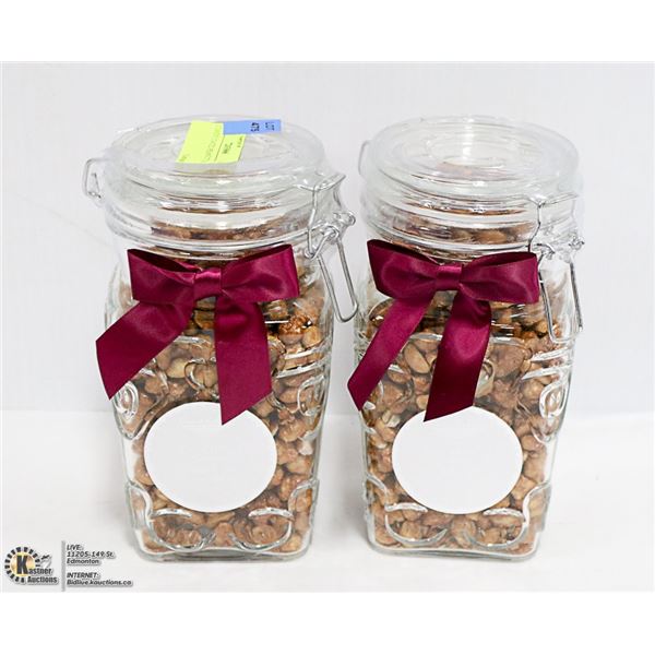 2 JARS OF CANDY COATED PEANUTS SEALED
