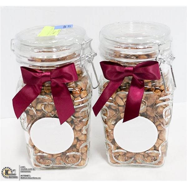 2 JARS OF CANDY COATED PEANUTS SEALED