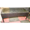 Image 1 : RATTAN STYLE OUTDOOR COFFEE TABLE WITH GLASS TOP