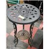 Image 1 : CAST METAL TWO-TIER TABLE/PLANT STAND - BLACK