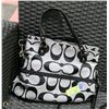 Image 1 : REPLICA COACH PURSE SMALL BLACK CLASSIC PRINT