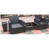 Image 1 : ESTATE 4-PIECE BLACK SYNTHETIC WICKER OUTDOOR