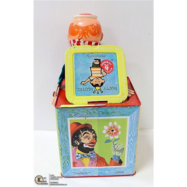 1953 MATTY MATTEL HERE COMES THE WEASEL TIN TOY