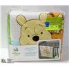 Image 1 : NEW 3 PC DISNEY WINNIE THE POOH CRIB SET