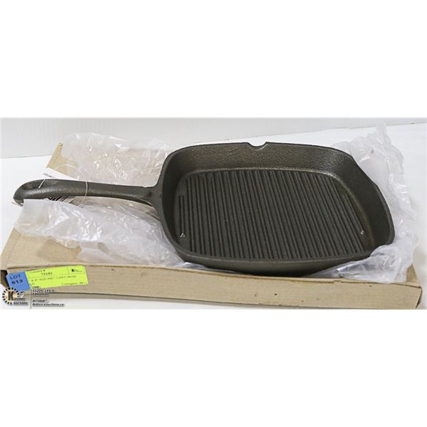 NEW 9" X 9" SQUARE CAST IRON GRIDDLE