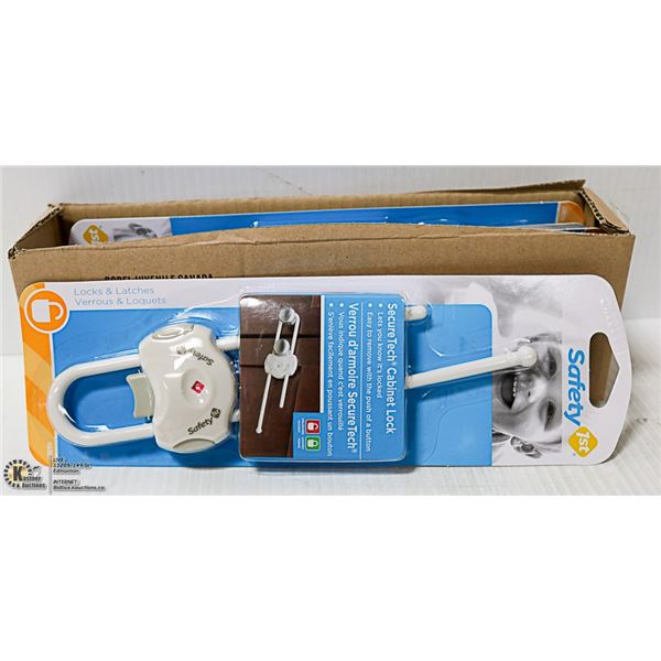 NEW CASE OF 4 SAFETY 1ST SECURE TECH CABINET LOCK