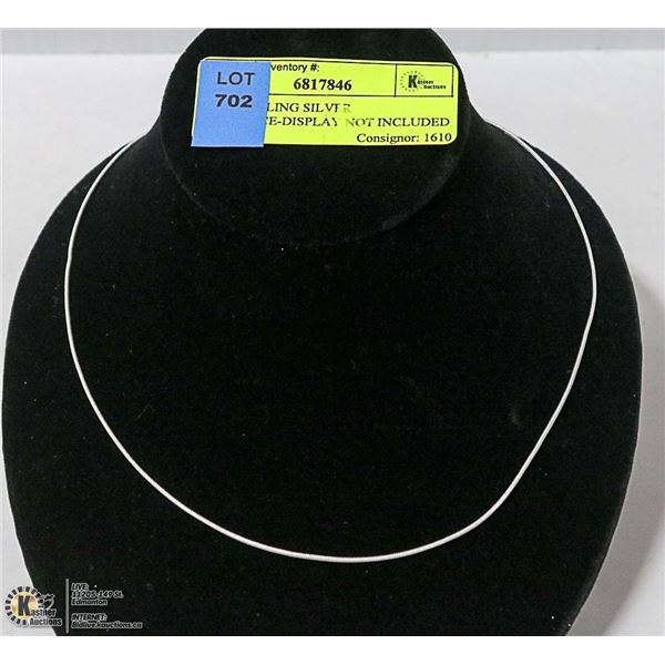 .925 STERLING SILVER NECKLACE-DISPLAY NOT INCLUDED