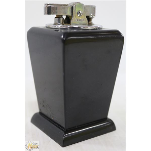 1960'S FISHER LIGHTER "FLAIR" HAND PAINTED BLACK