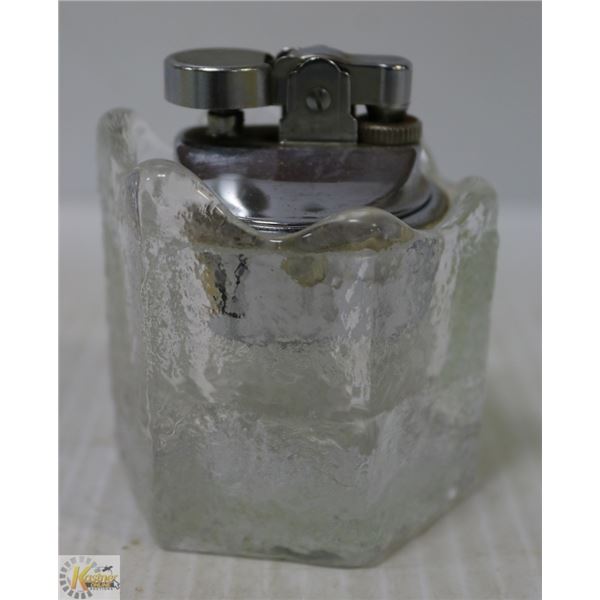 GLASS LIGHTER IN CRYSTAL FROSTED DESIGN