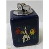 Image 1 : 1960'S FISHER LIGHTER "FLAIR" HAND PAINTED BLUE