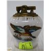 Image 1 : 1950'S PORCELIN BASE LIGHTER PAINTED MALLARD