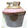 Image 1 : 1960'S PINK BROWN LIGHTER POTTERY BASE