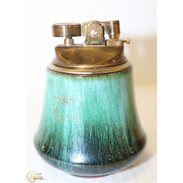 BLUE MOUNTAIN POTTERY LIGHTER 1950'S GREEN