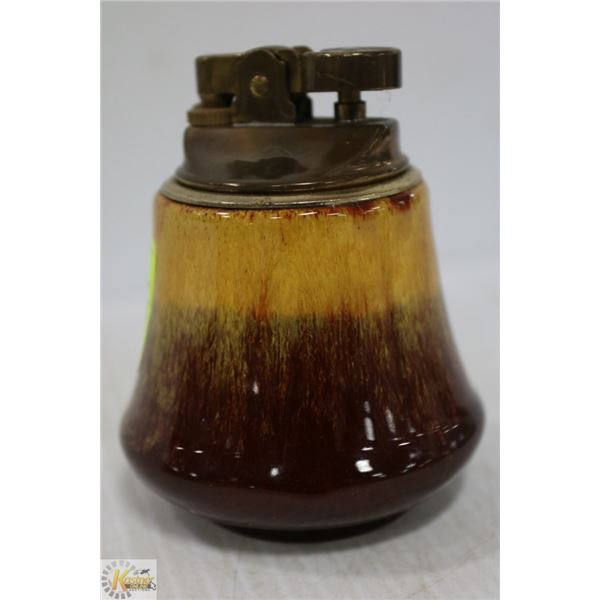 BLUE MOUNTAIN POTTERY LIGHTER 1950'S YELLOW