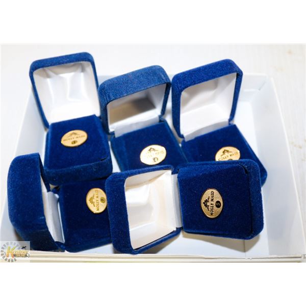 BOX WITH 5 NEW COLLECTIBLE MOLLY MAID LABEL