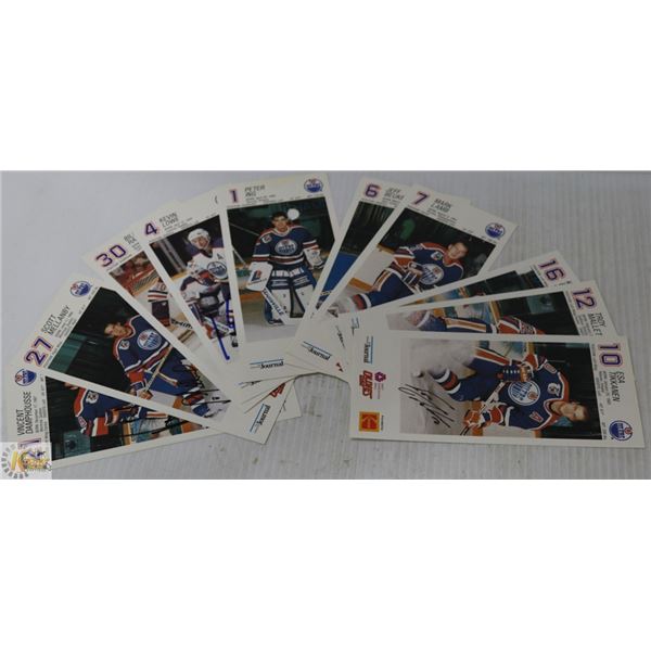 10 X WEM OILERS AUTOGRAPHED CARDS ESTATE