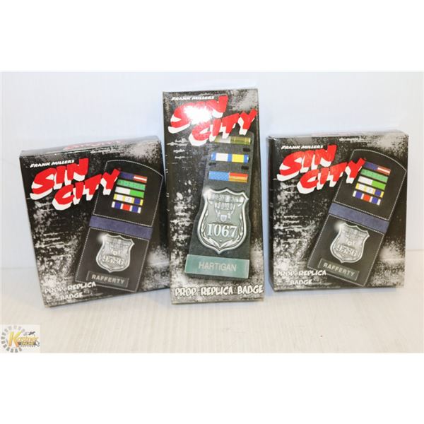 SIN CITY COLLECTIBLE REPLICA  BADGE LOT