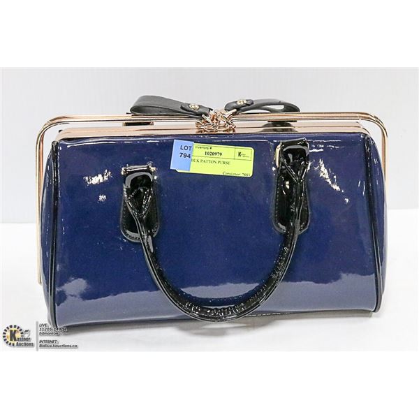 NAVY/BLK PATTON PURSE