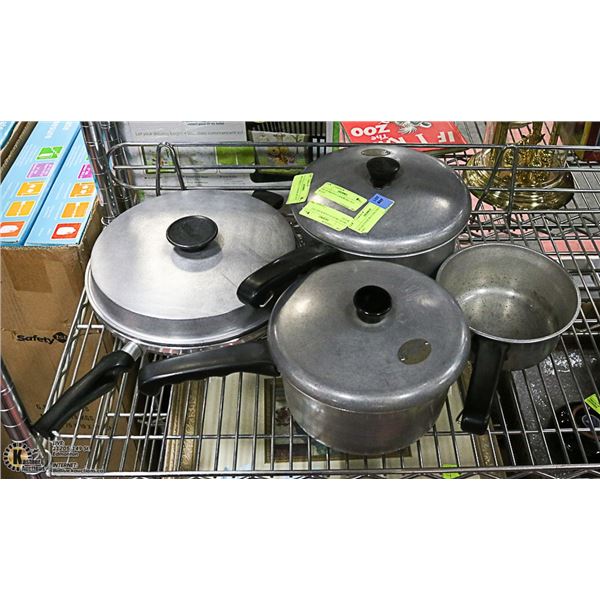 LOT OF 4 PRESTO & WAREVER POTS & PANS
