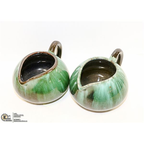 TWO BLUE MOUNTAIN POTTERY CREAMER