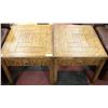 Image 1 : 2 BROWN SIDE TABLES 22 X 26 X 21