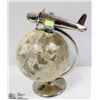 Image 1 : DECORATIVE WORLD GLOBE WITH CHROME PLANE