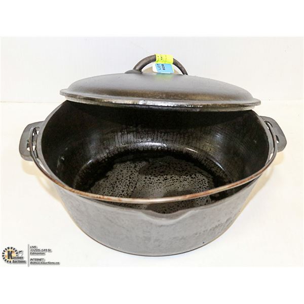 CAST IRON COOKING BOWL AND LID