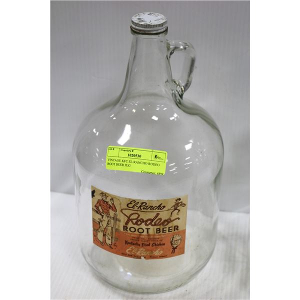 VINTAGE KFC EL RANCHO RODEO ROOT BEER JUG