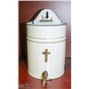 Image 1 : ANTIQUE ENAMAL HOLY WATER WALL MOUNT CONTAINER