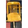 Image 1 : OLD OFFICE WOODEN CHAIR OAK WOOD
