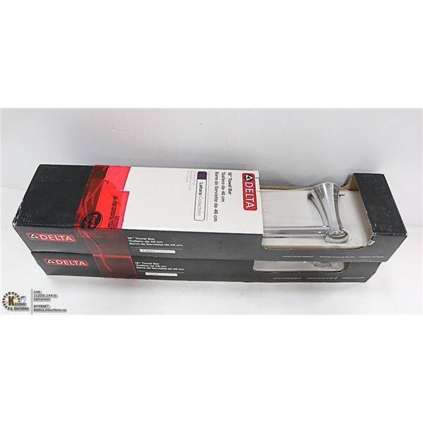2 NEW 18" DELTA TOWEL BARS-LAHARA COLLECTION