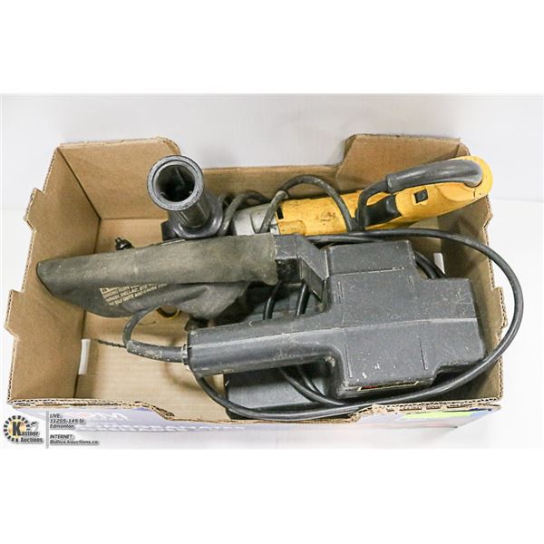 DEWALT DRILL (#DW245) AND SKILL BELT SANDER