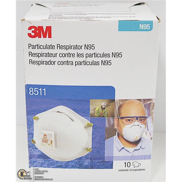BOX OF 10 3M PARTICULATE RESPIRATORS
