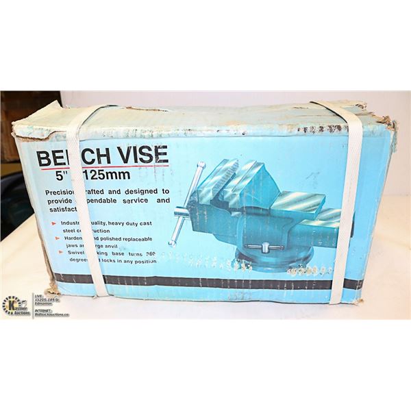BNIB 5" BENCH TOP  SWIVEL VISE