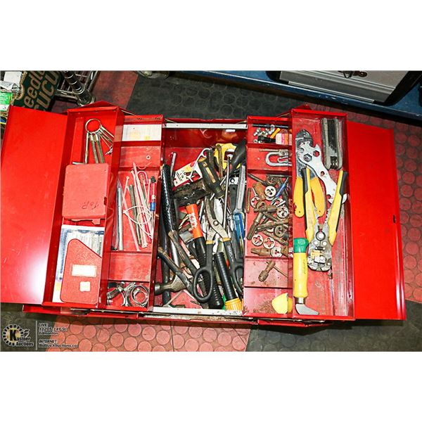 CRAFTSMAN CANTILEVER TOOL BOX FULL OF TOOLS