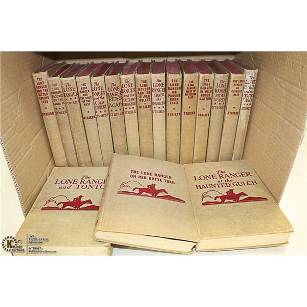 THE LONE RANGER 1939 BOOK SET COMPLETE 18 BOOKS