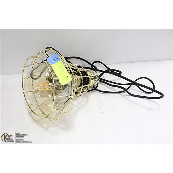 HANGING BRASS CAGED LIGHT