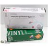Image 1 : 2 BOXES OF VINYL GLOVES EACH HAVE A 100 PER PACK