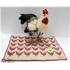 Image 1 : ROOSTER LARGE JUTE AND KITCHEN DRIP MAT