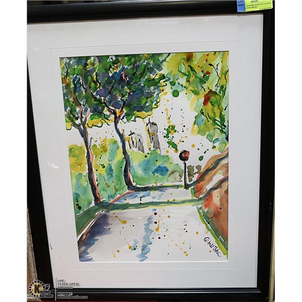 UNTITLED PARK SCENE BY G KUBAC (EDMONTON ARTIST