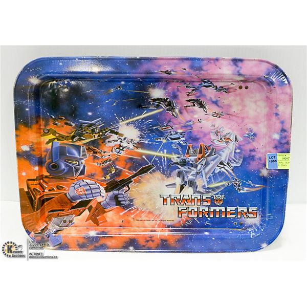 1984 ORIGINAL TRANS FORMERS METAL T.V. TRAY
