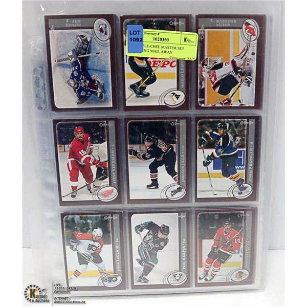 02-03 O-PEE-CHEE MASTER SET INCLUDING MAIL AWAY